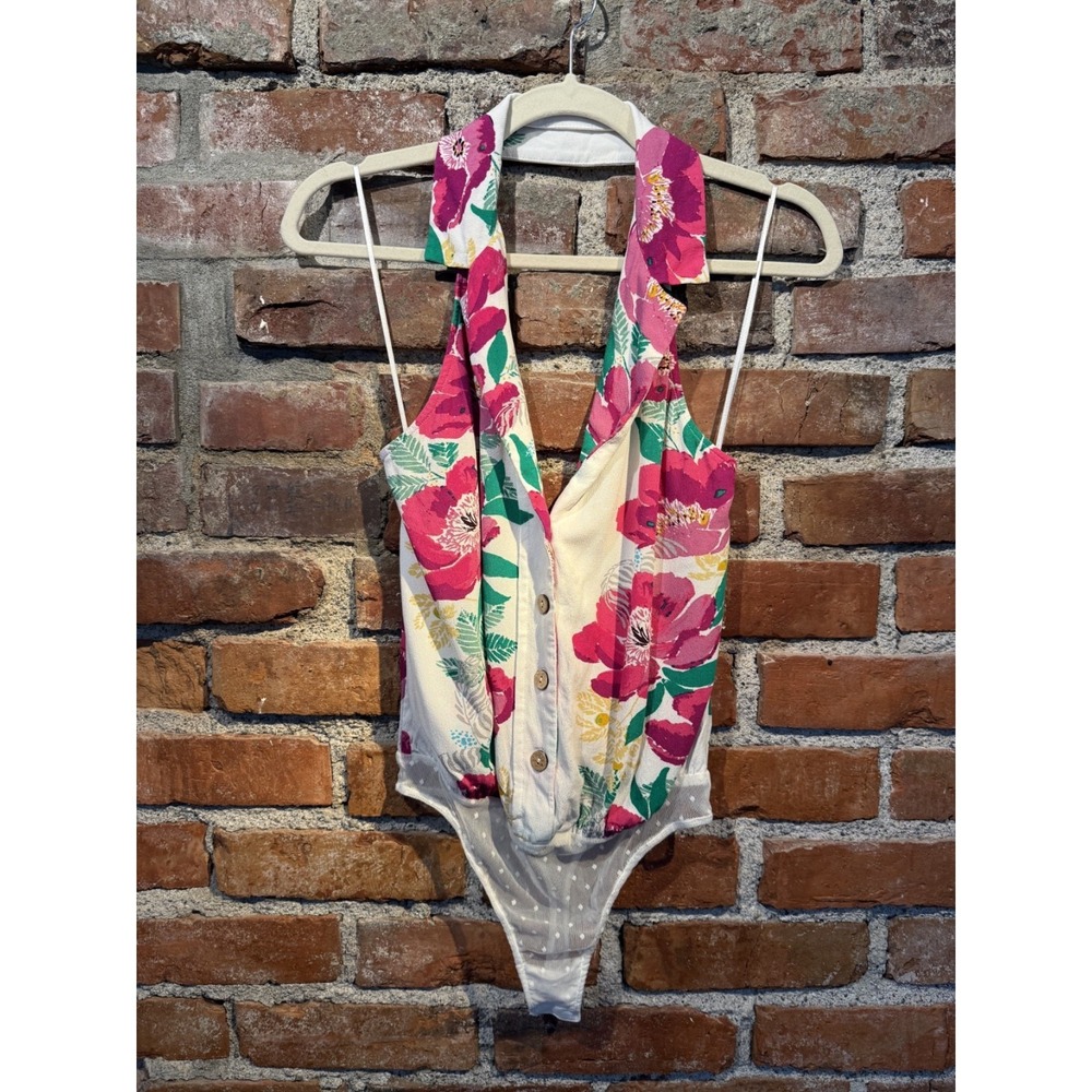 Intimately Free People Floral Bodysuit XS 🌺 Button Front